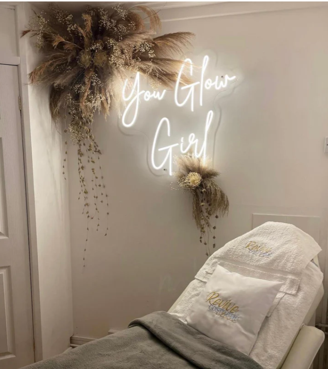 You Glow Girl Neon Sign,Custom Salon Beauty Room Neon Sign, Led Light Signs for Girls Room,Weman Power Light Signs,Personalized Gift for Her