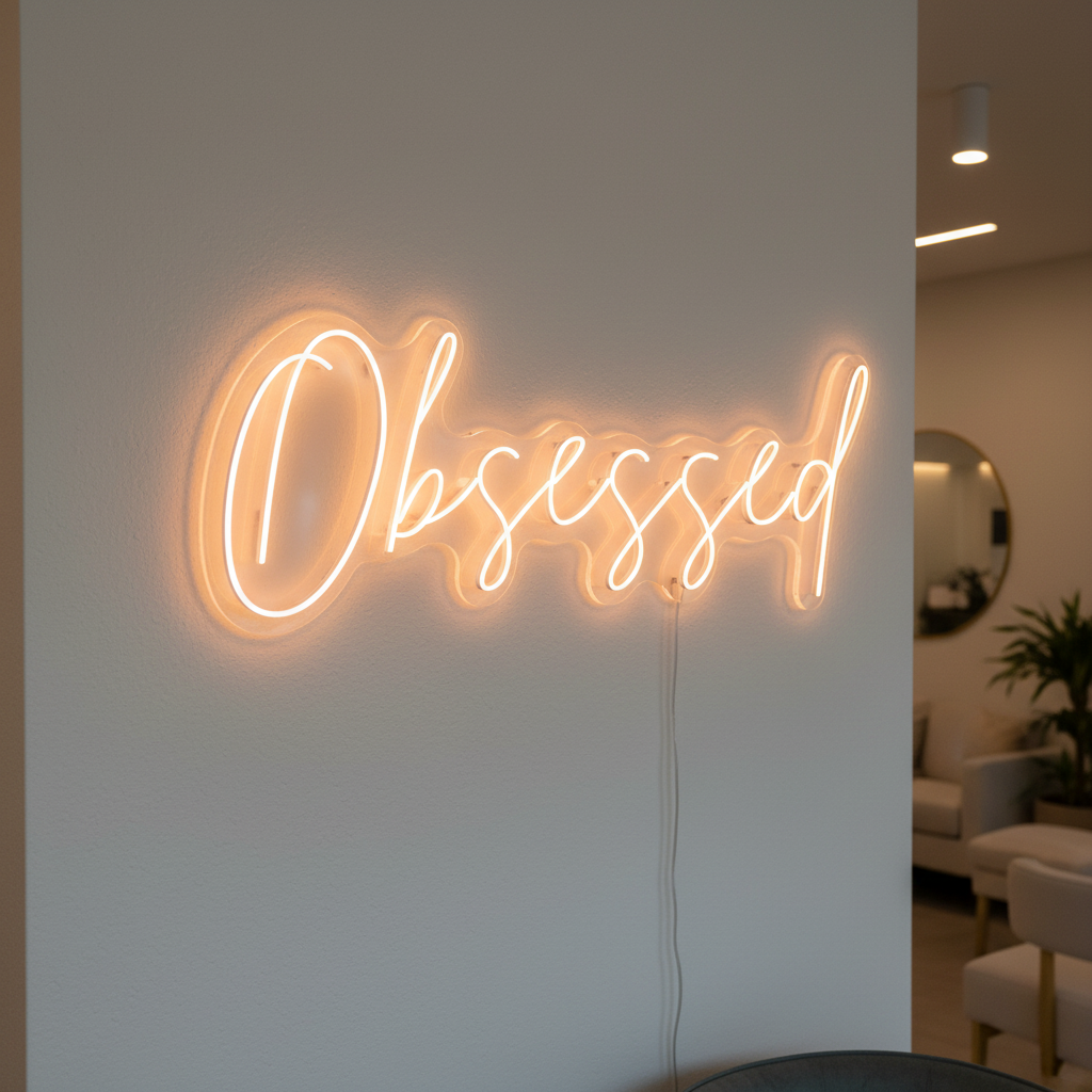 Obsessed Neon Sign,Custom Salon Beauty Room Neon Sign, Led Light Signs for Girls Room,Weman Power Light Signs,Personalized Gift for Her