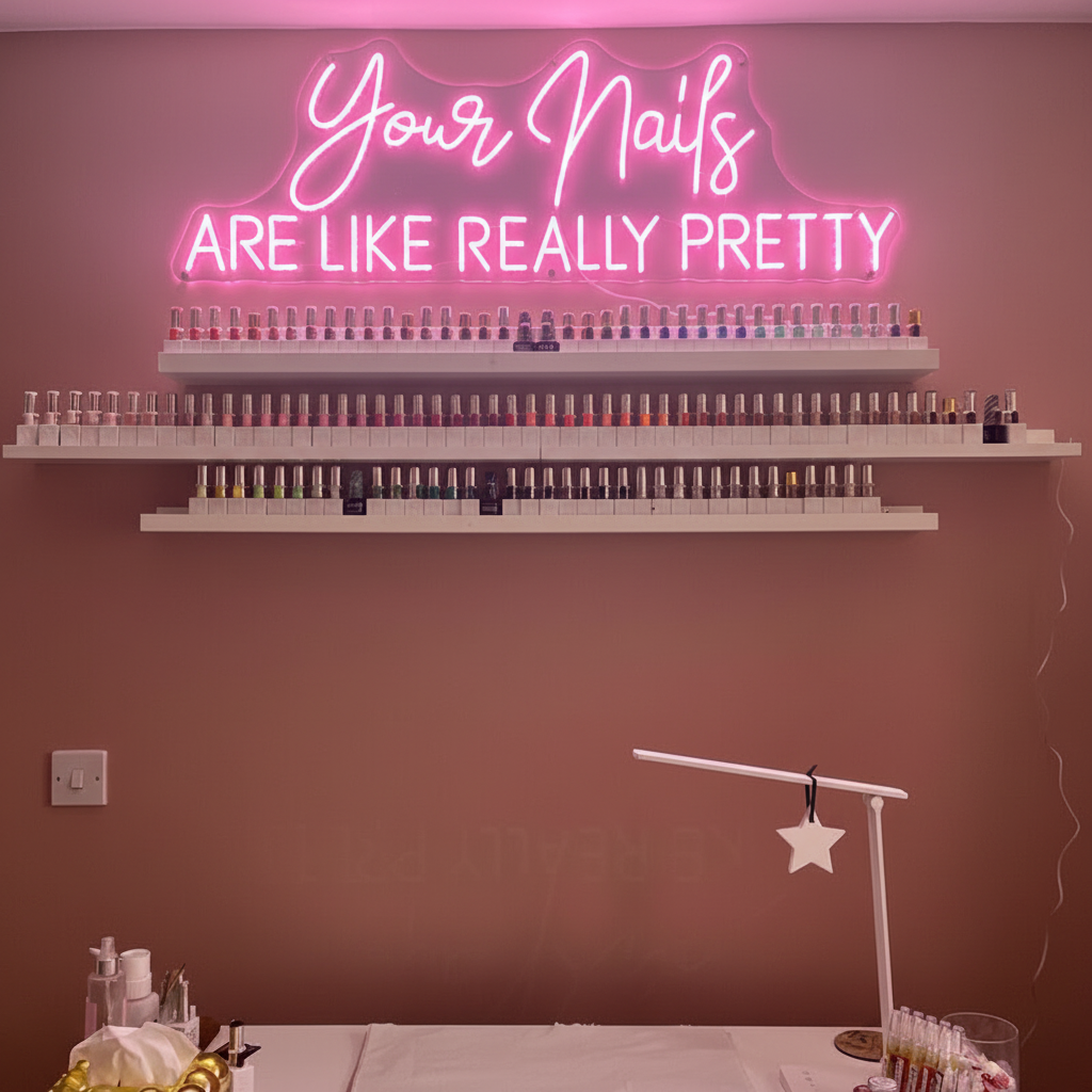 Your Nails Are Like Really Pretty Neon Sign,Custom Beauty Salon Neon Decor,Nails Room Studio Light Sign,LED Sign for Nail Salon,Gift For Her