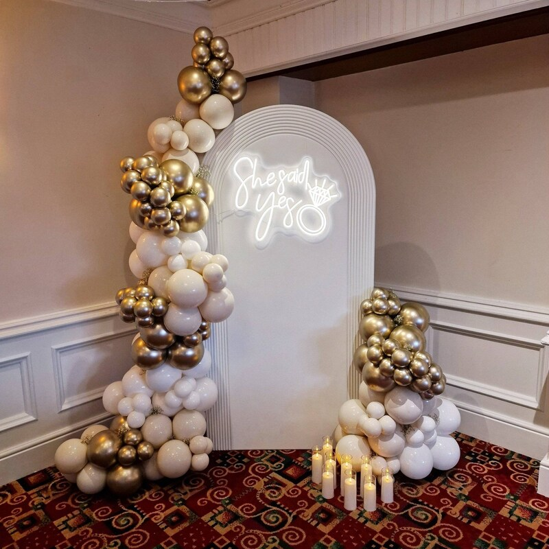 She Said Yes Ring Neon Sign, Wedding Engagement Party Decor