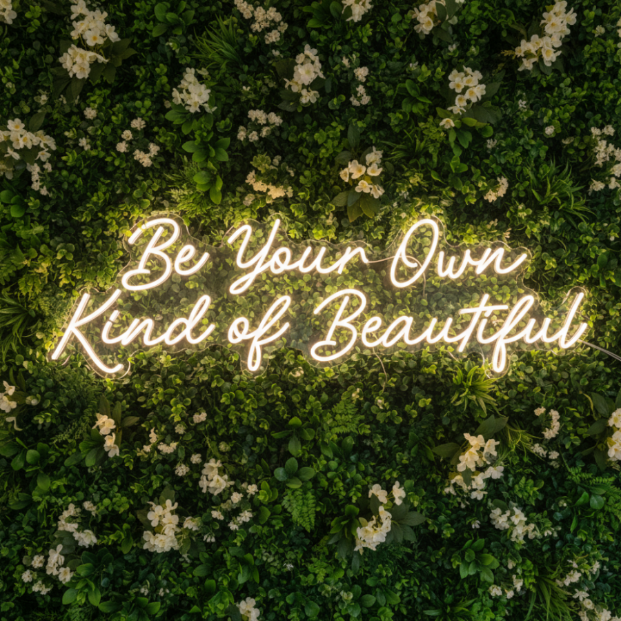 Be Your Own Kind Of Beautiful Neon Sign, Custom Led Light Beauty Salon Decor