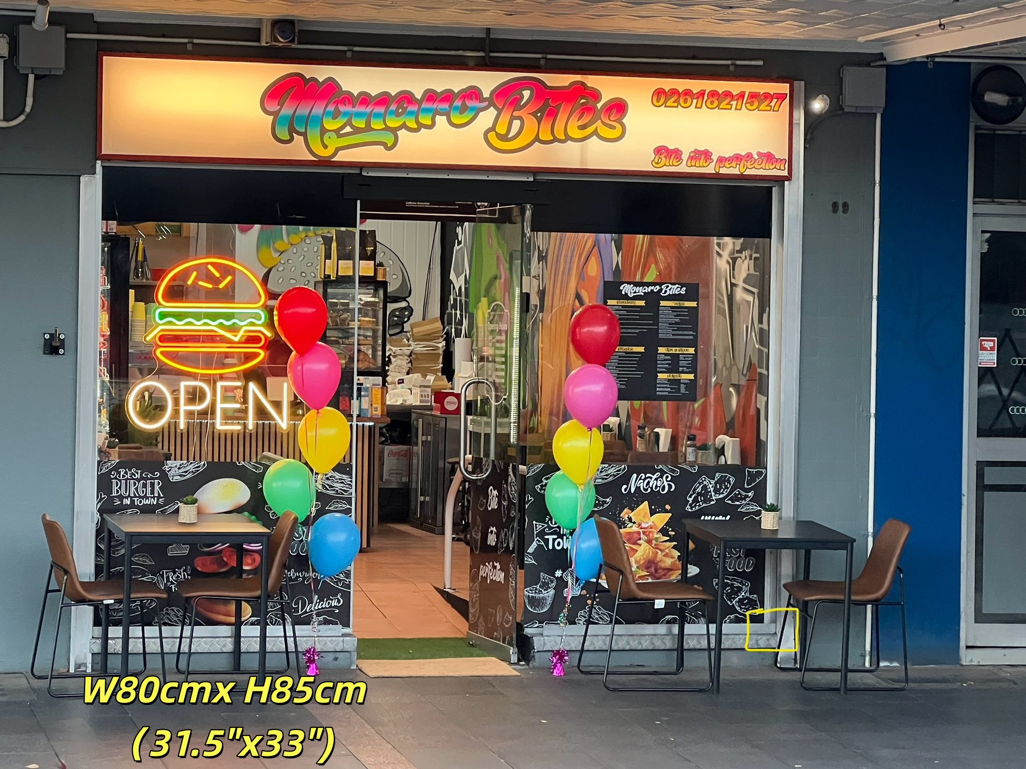 Custom Burger Neon Sign, Restaurant Wall Decor