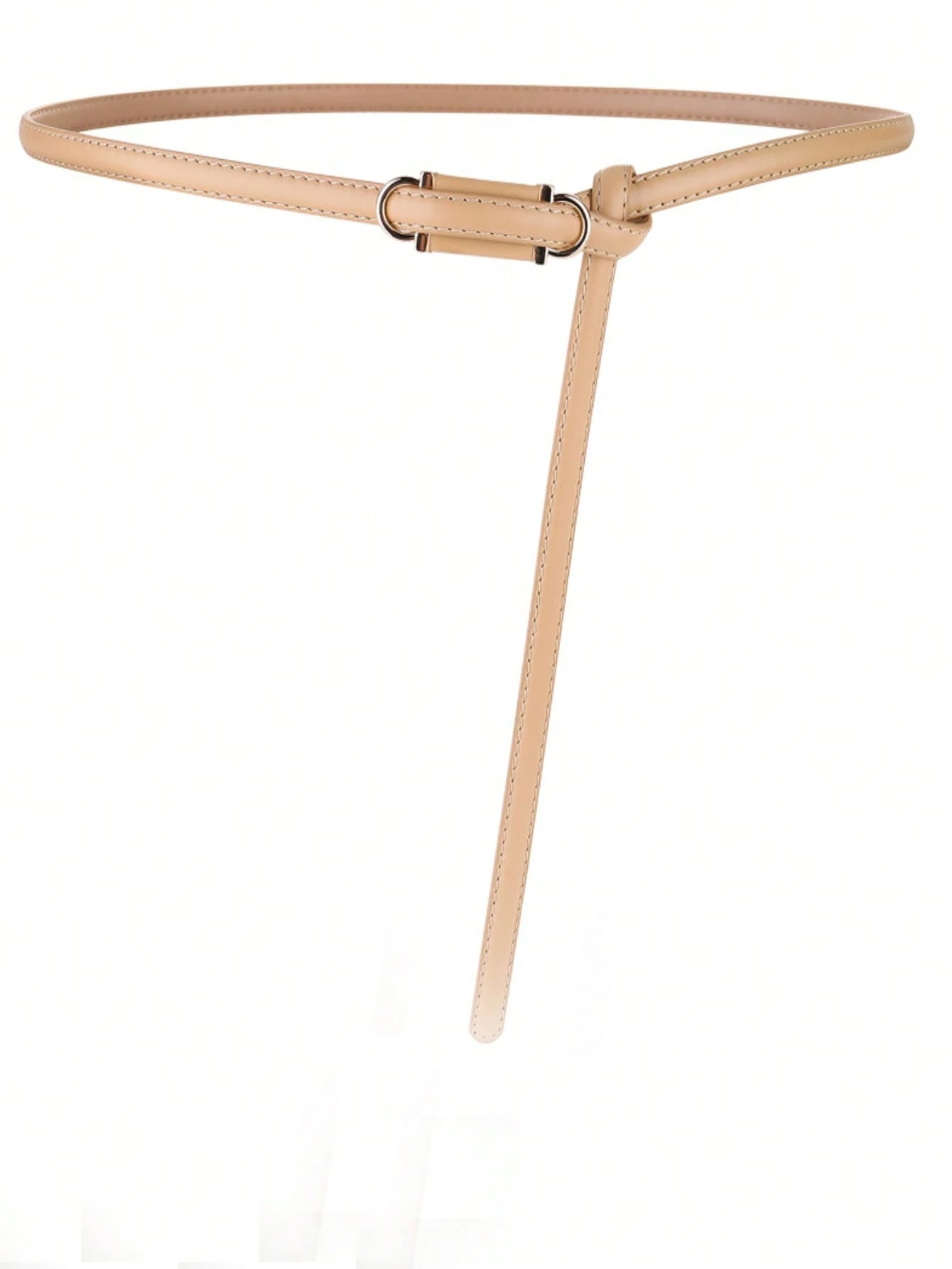 1PC Knot Buckle Women's Casual Skinny Belt With No Holes For Coats And Dresses Summer, School Fall, Autumn, Halloween