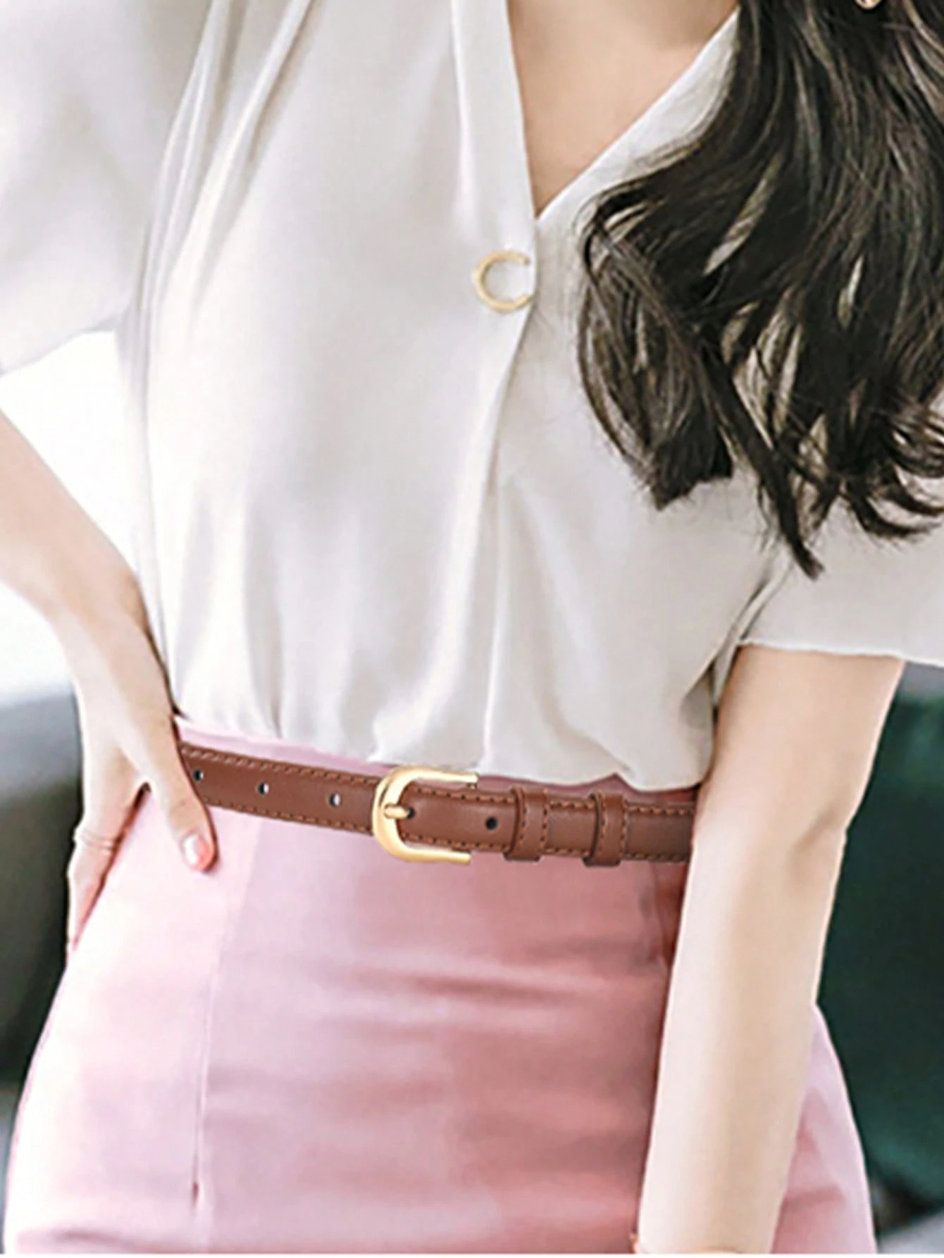 1/2/3pcs Simple Versatile Belt, Simple Buckle Versatile Women Jeans Belt, Decorative Belt For Summer Fall, Autumn, Halloween