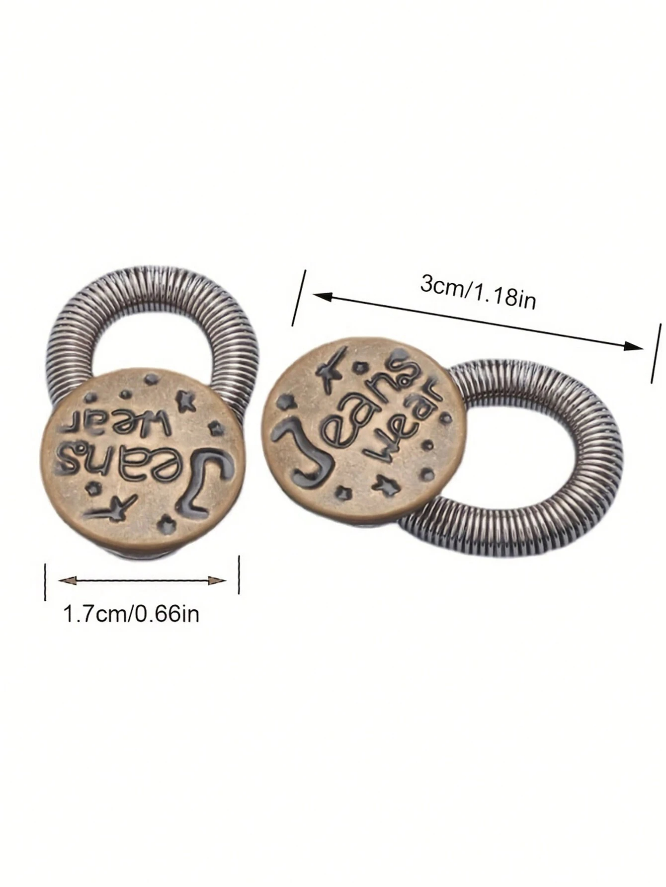 5pcs Random Button Extender For Pants Jeans Free Sewing AdjustableRetractable Waist Extenders Metal Buttons Waistband Expander