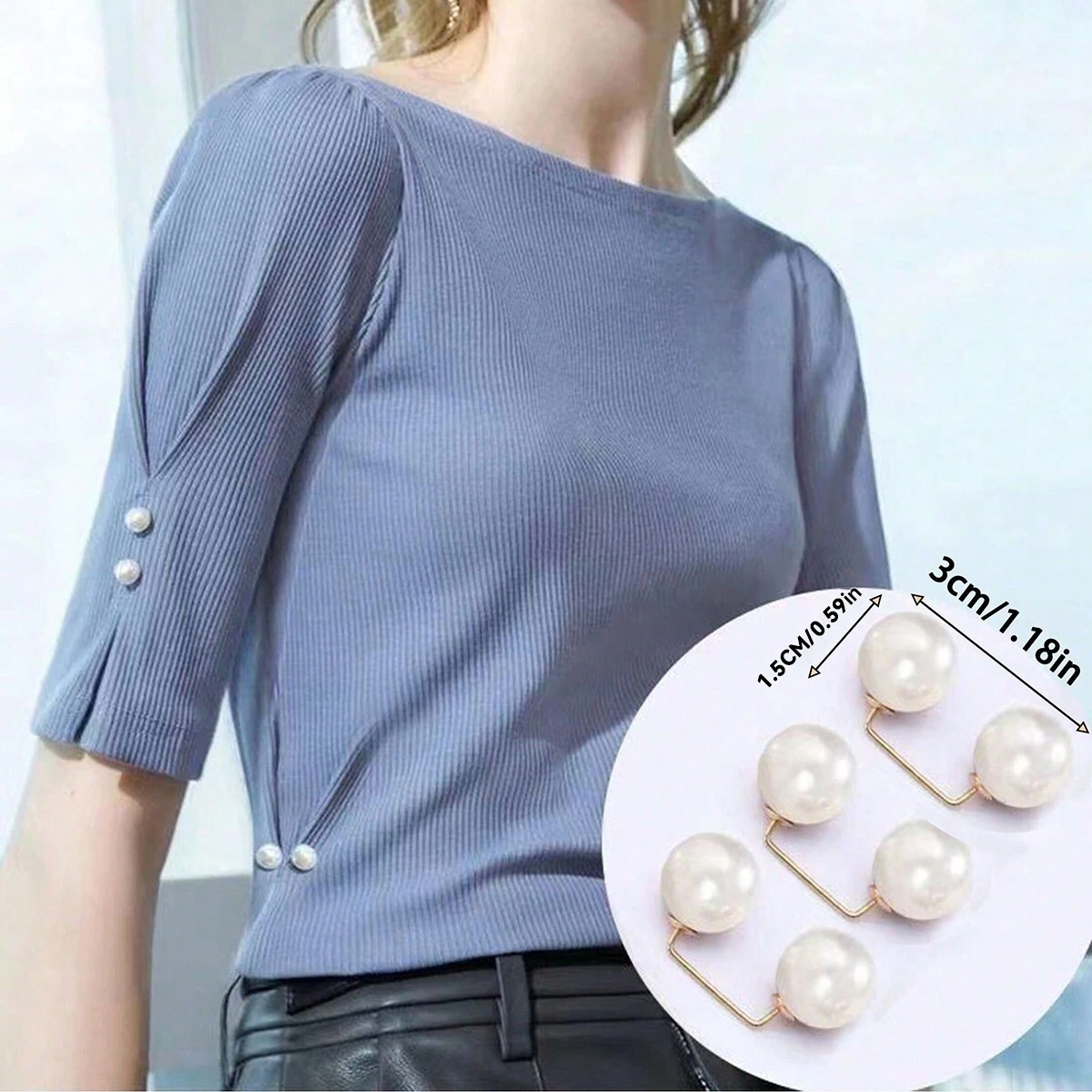 8pcs Anti-Skid Pin For Clothing, Simple Style, Invisible Design