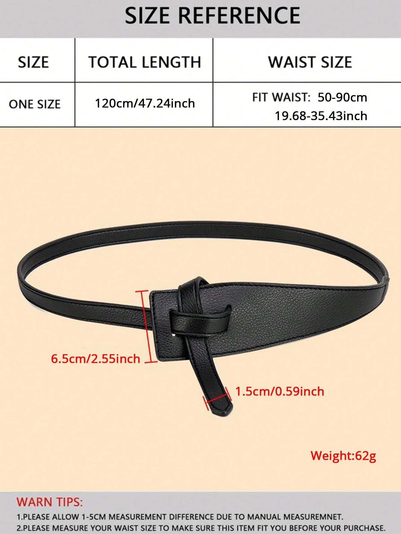 1pc Women's Pu Knotted Belt, Stylish Accessory For Coats And Dresses, New Waistband For Tying Summer, School Fall, Autumn, Halloween