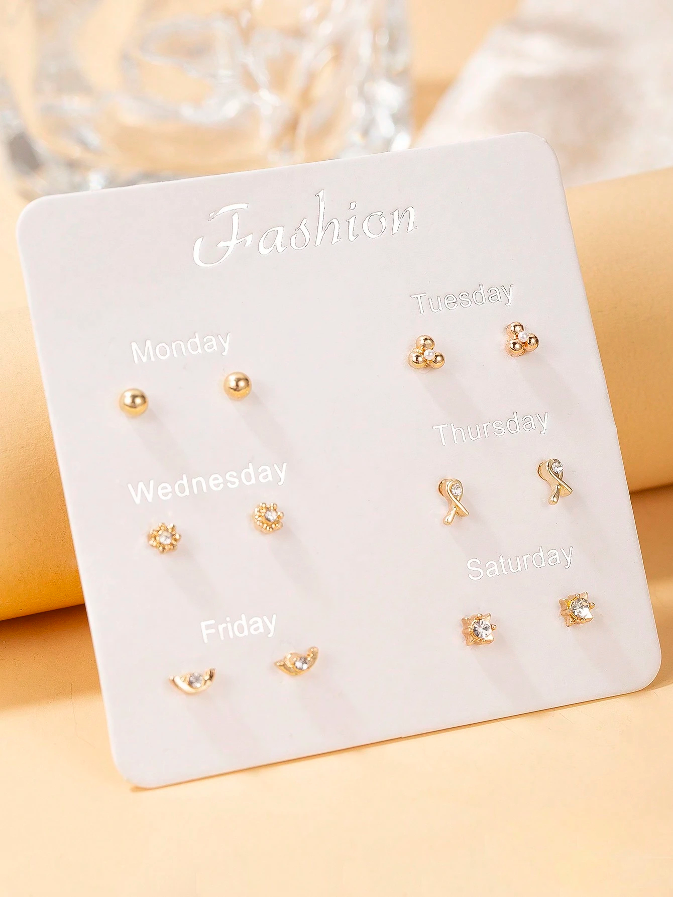 6 Pairs/Set Fashion Metal Multi-Style Ladies Earrings Jewelry Set, Gift For Holidays