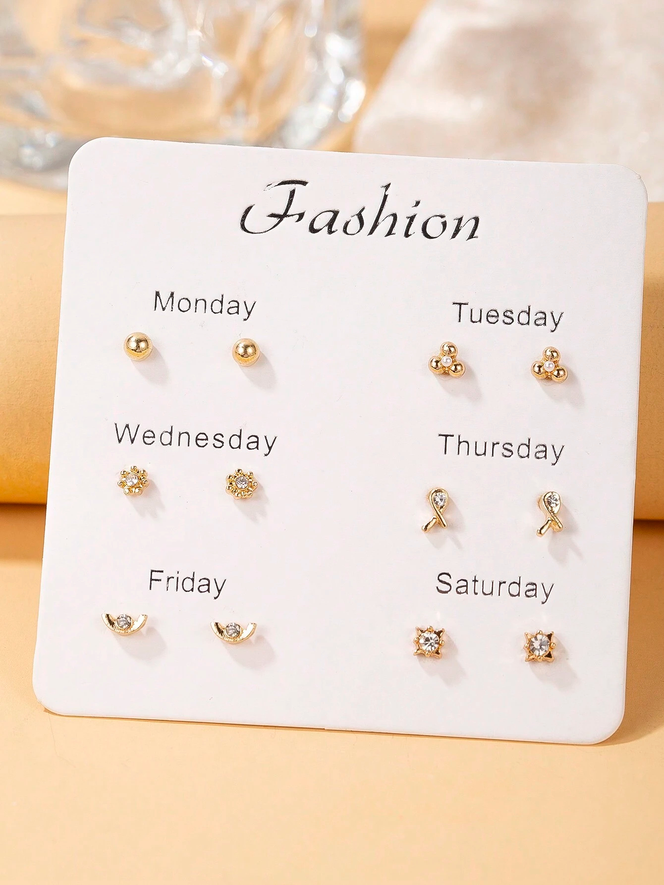 6 Pairs/Set Fashion Metal Multi-Style Ladies Earrings Jewelry Set, Gift For Holidays