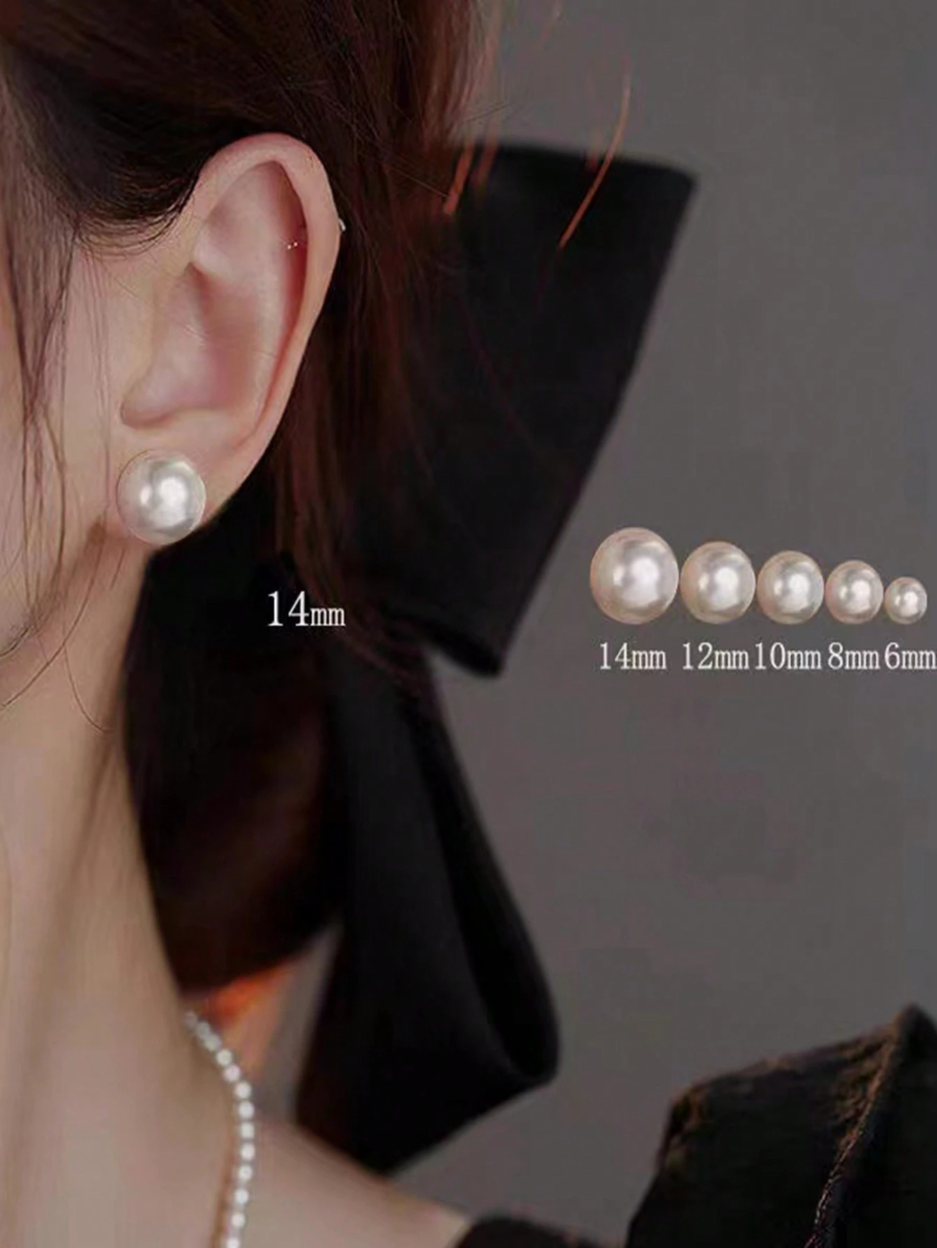 1 Pair Fashion Classic Faux Pearl Stud Earrings, Classic Jewelry For Party, Holiday And Daily Wear