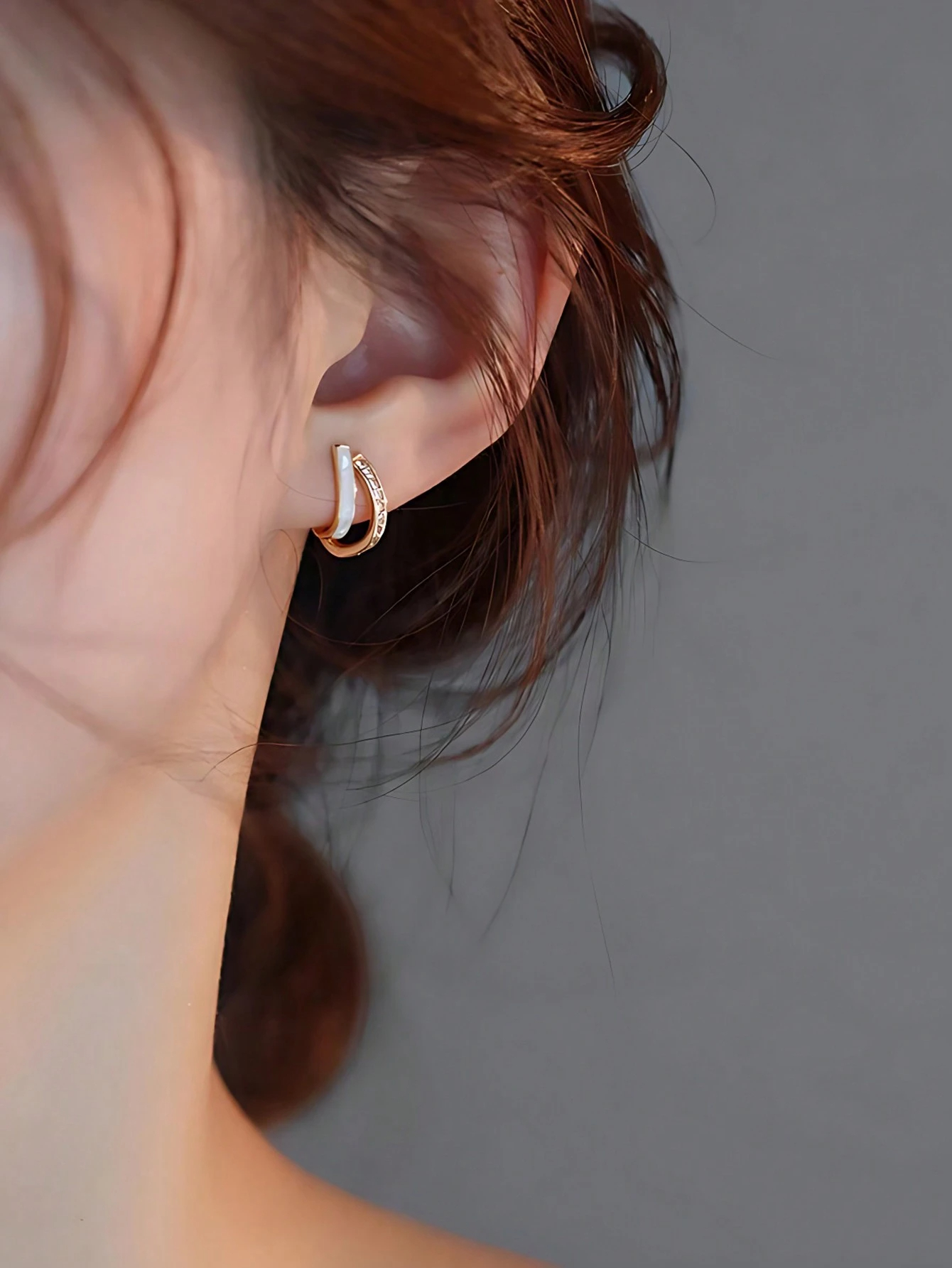 1pair S925 Silver Needle Korean Style Minimalist & Unique Personality Design High-End Feeling Earrings For Women, Suitable For Party, Gathering And Daily Wear, Girls' Accessory