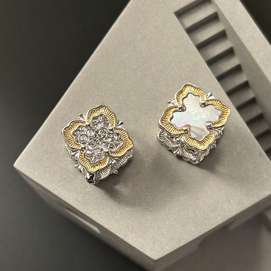 JOJELOO 1 Pair Vintage Arabesque Design Women's Earrings, Fashion Luxe Party Jewelry Gift, Unique Design High-End Non-Fading Versatile Earrings