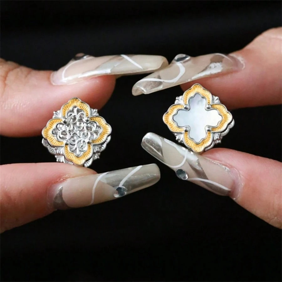 JOJELOO 1 Pair Vintage Arabesque Design Women's Earrings, Fashion Luxe Party Jewelry Gift, Unique Design High-End Non-Fading Versatile Earrings