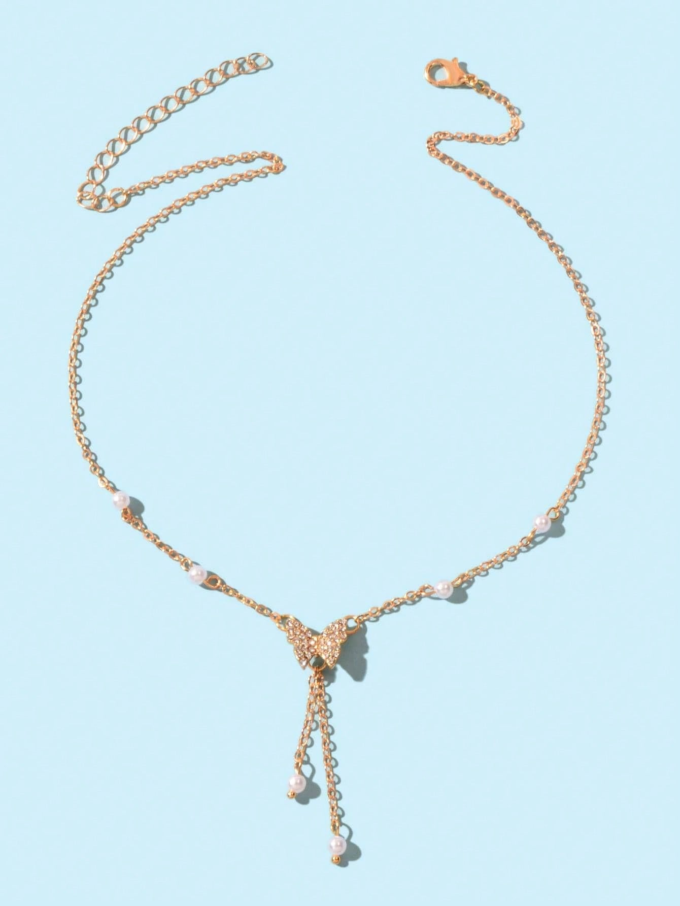 1pc French Minimalist Adjustable Length Silver Chain Necklace