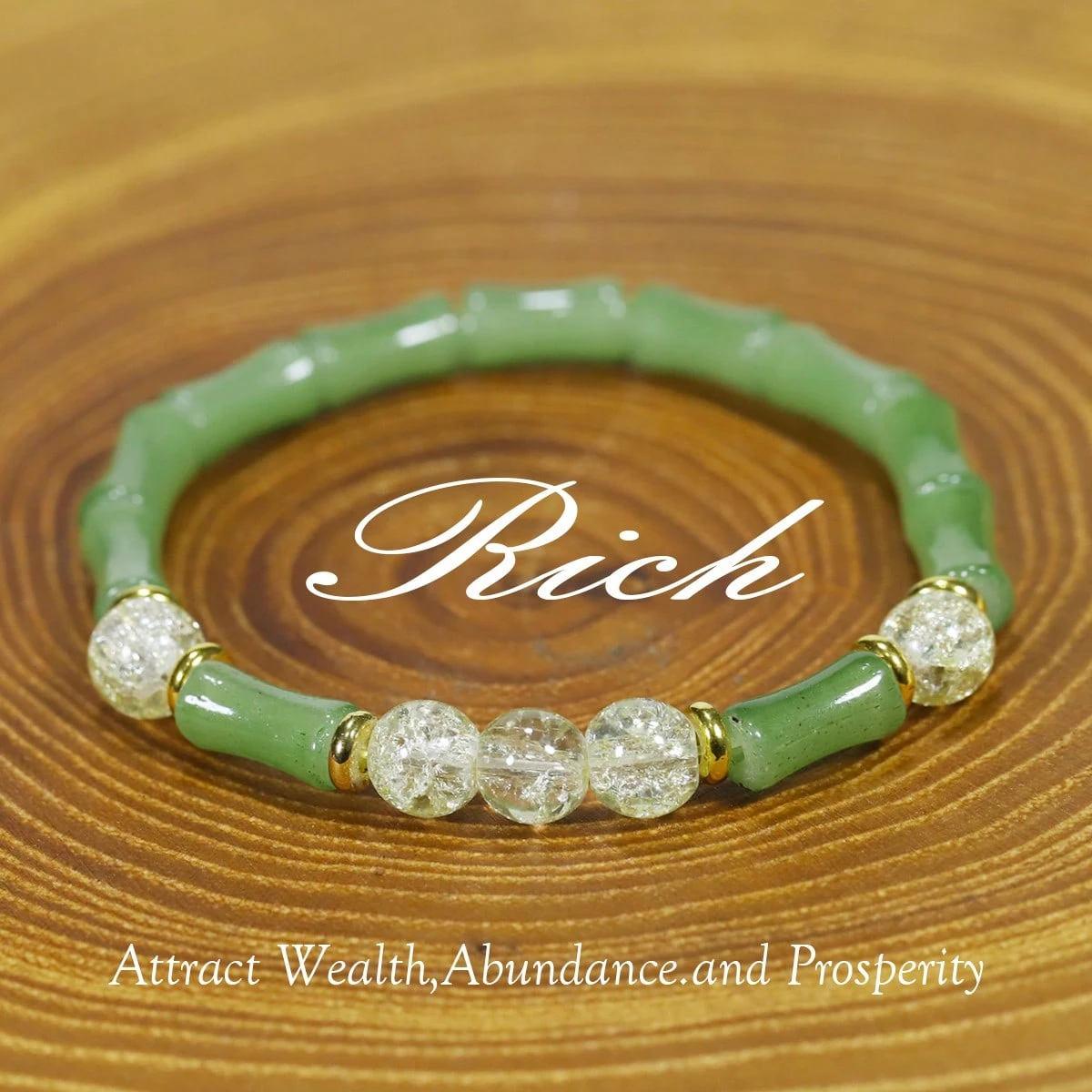 Chinese Style Bamboo Knot Design Stylish And Elegant Bracelet, Artificial Crystal Beads Bracelet For Women, Symbolizes Abundance. Holiday Blessing Gift.Lucky Women Bracelet