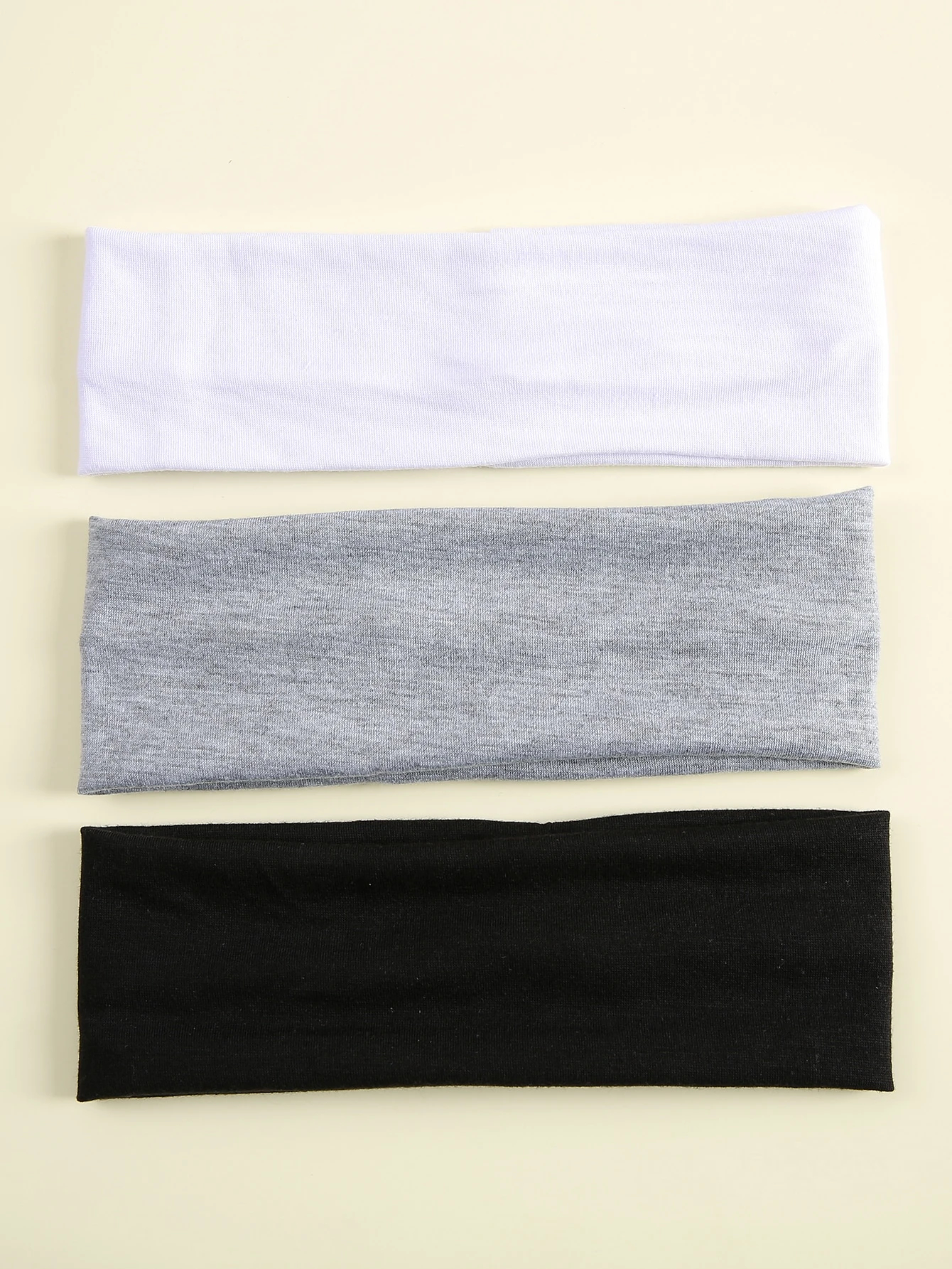 3pcs Women Plain Stretchy Yoga Headband, Comfortable For Sports, Yoga, Washing Face, Makeup, Eye Mask, Outdoor, Party, School Stuff, College, Headbands