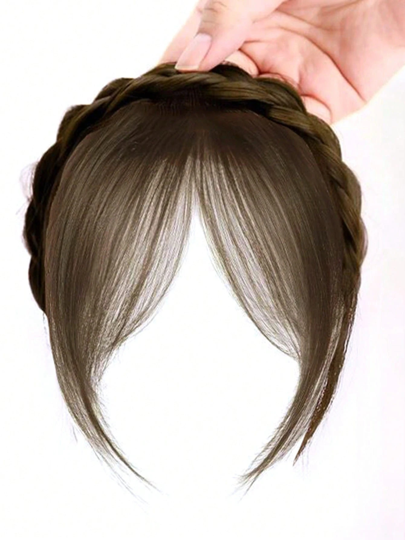 Vintage Braided Knit Wig Headband With Sideburns, Versatile & Cute Hair Hoop,Hairband,Hair Hoop Headbands