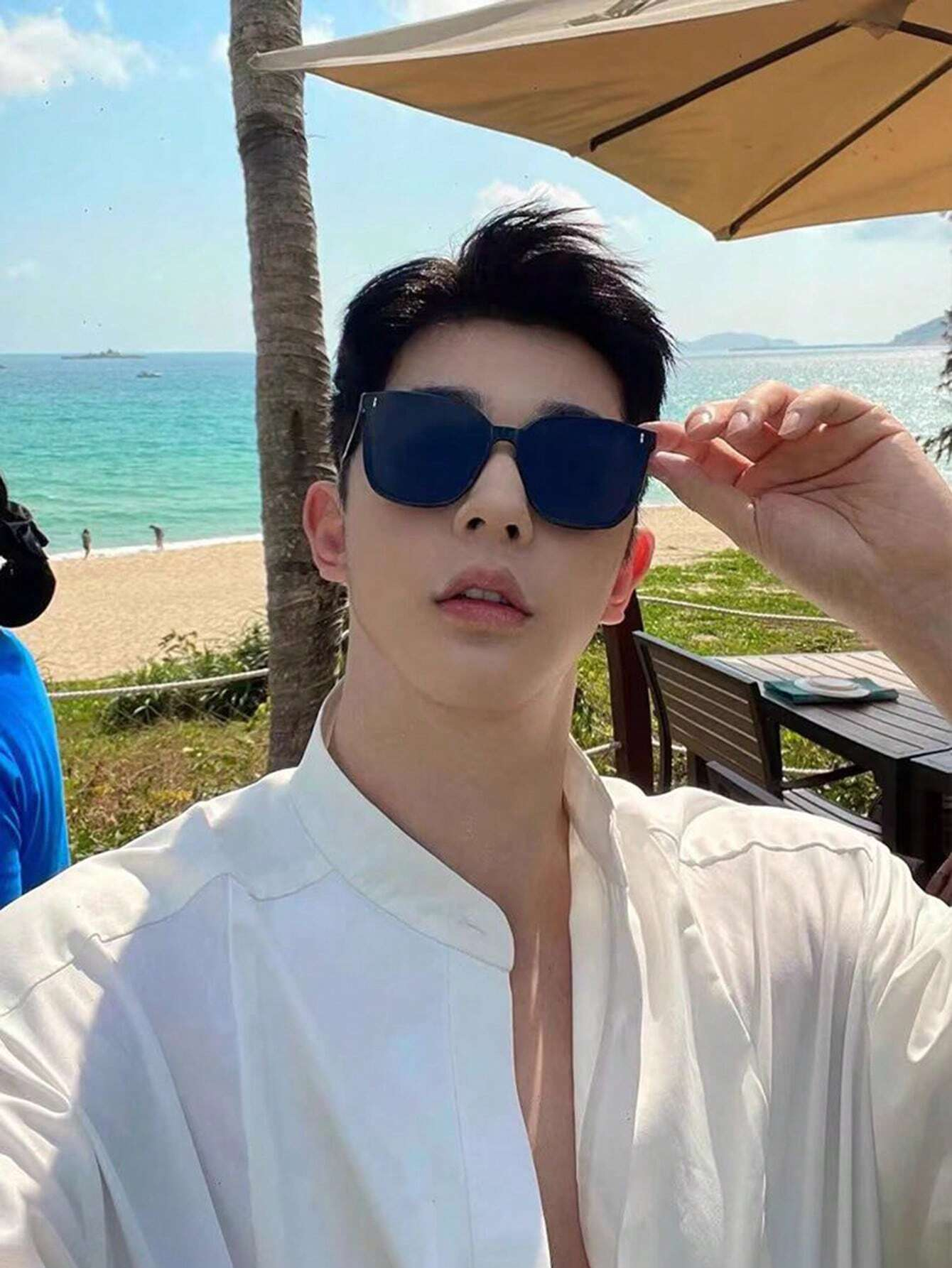 1pc Unisex Polarized Fashion Glasses, Fashionable & Versatile, For Summer Beach Vacation,Outdoor,Travel Back To School Fashionable Preppy School Look