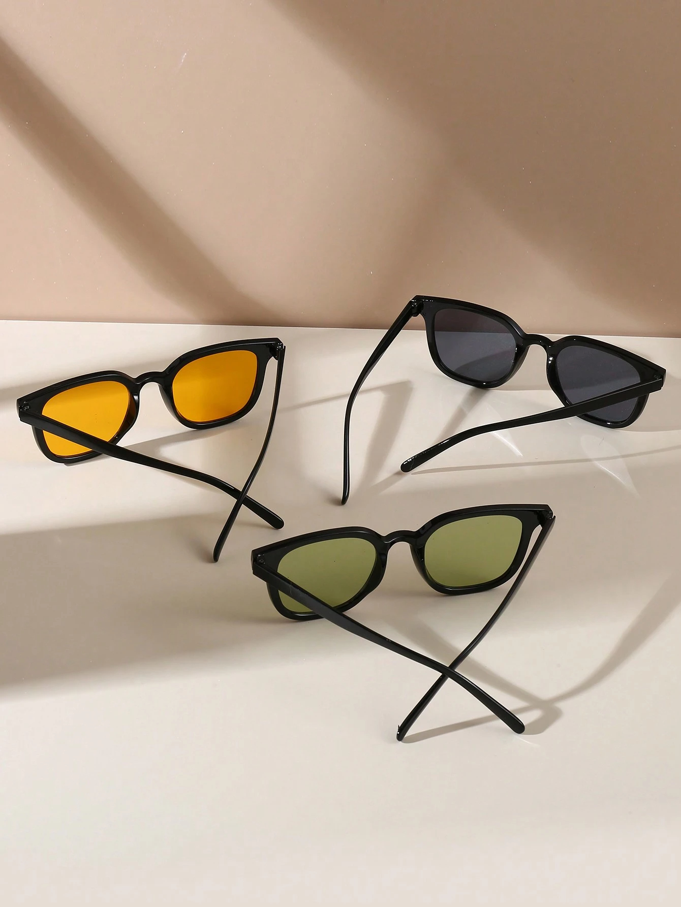 3pcs Men's Plastic Oval-Shaped Casual Fashion Glasses In Multiple Colors, Suitable For Daily Use Shades Accessories Beach Accessories Glasses Shades Looks Street Style And Suit For Sweater Jacket Sweatshirt Hoodie Leather Pants And Cargo Pants Festival Shades For Summer Beach Vacation,Outdoor,Travel