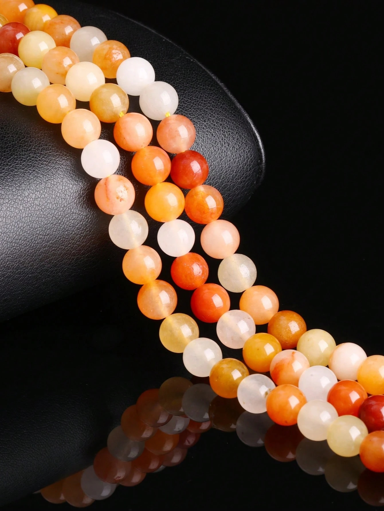 15 Inch 4/6/8/10mm Natural Golden Silk Jade Beads, Add Elegant Charm, Suitable For Jewelry Making, DIY Crafts And Accessories, Great Gift Choice