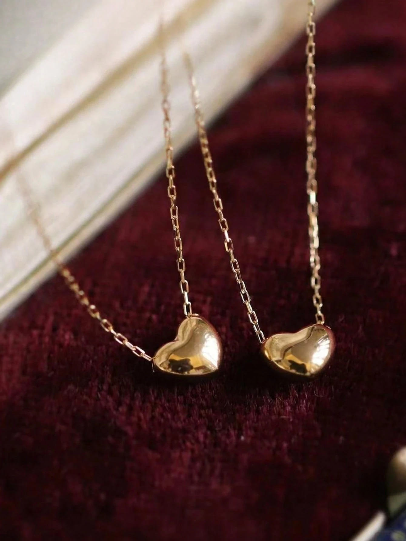 1pc Simple & Elegant Adjustable S925 Silver Plated 18k Gold Heart Pendant Necklace, Women's Fashion Accessory For Daily Wear, Gift Valentines