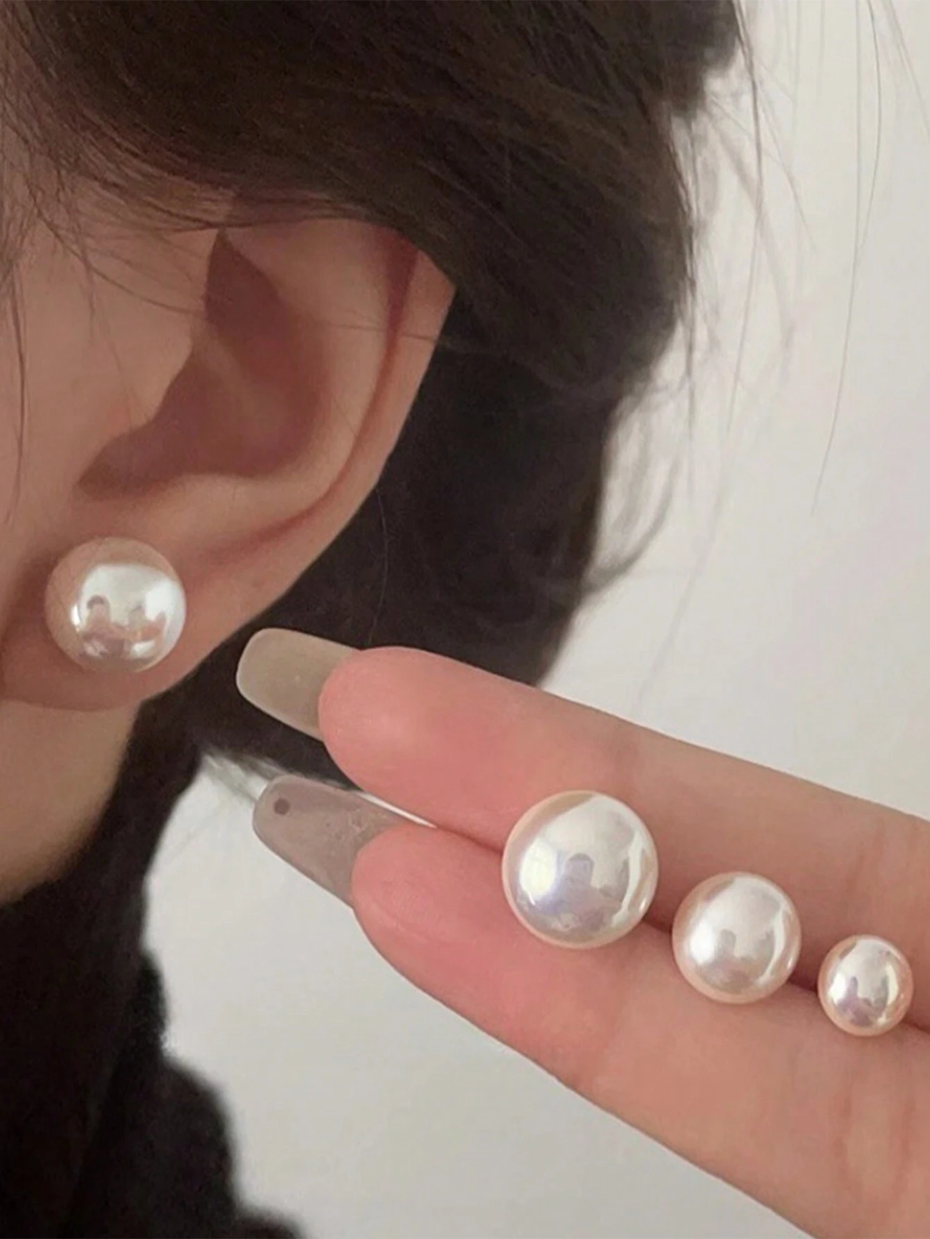 2pcs Exquisite 925 Sterling Silver Natural Pearl Stud Earrings, Luxury Design, Perfect Gifts For Women, Engagement, Wedding, Party