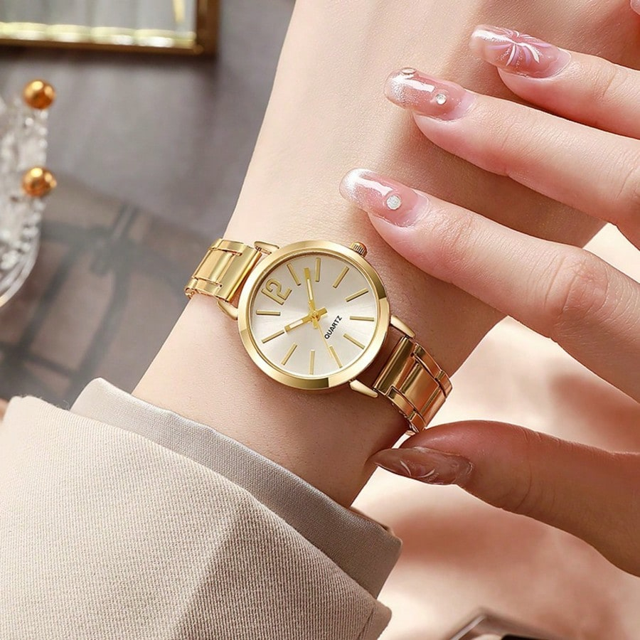 1 Pc Elegant Women's Watch Luxurious Perfect Retro Romantic Simple Creative Analog Clock Button Battery Pointer Quartz Watch Girls School Valentine's Day Birthday Graduation Holiday Gift Romantic Gift For Her From Mother And Daughter