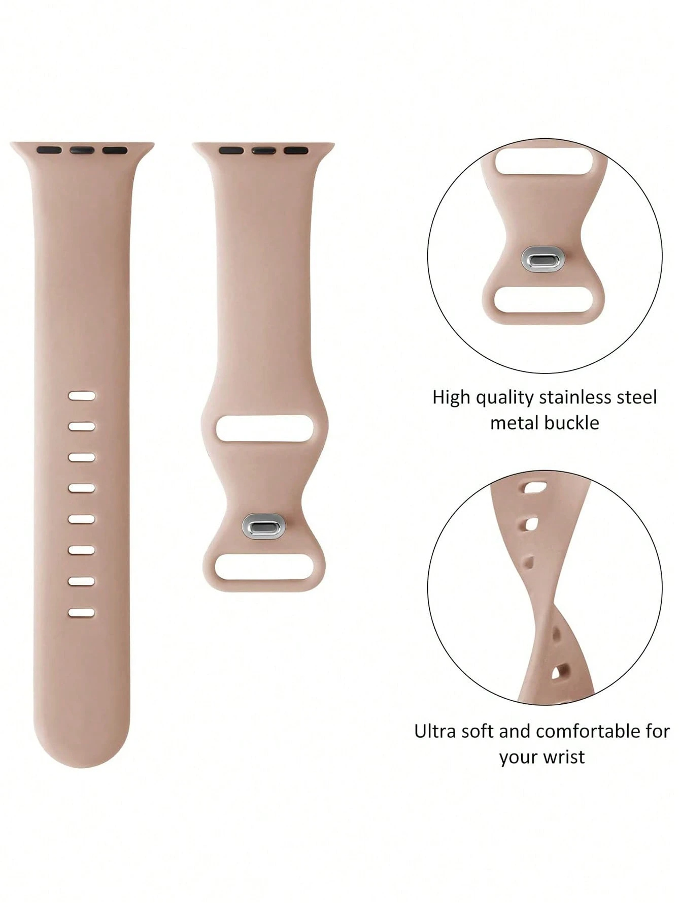 Sport Bands Compatible With Apple Watch Band 38mm 40mm 41mm 42mm 44mm 45mm 49mm,Soft Silicone Waterproof Strap Compatible With Watch Apple Watch Series 10 9 Ultra 8 7 6 5 4 3 2 1 SE Women Men