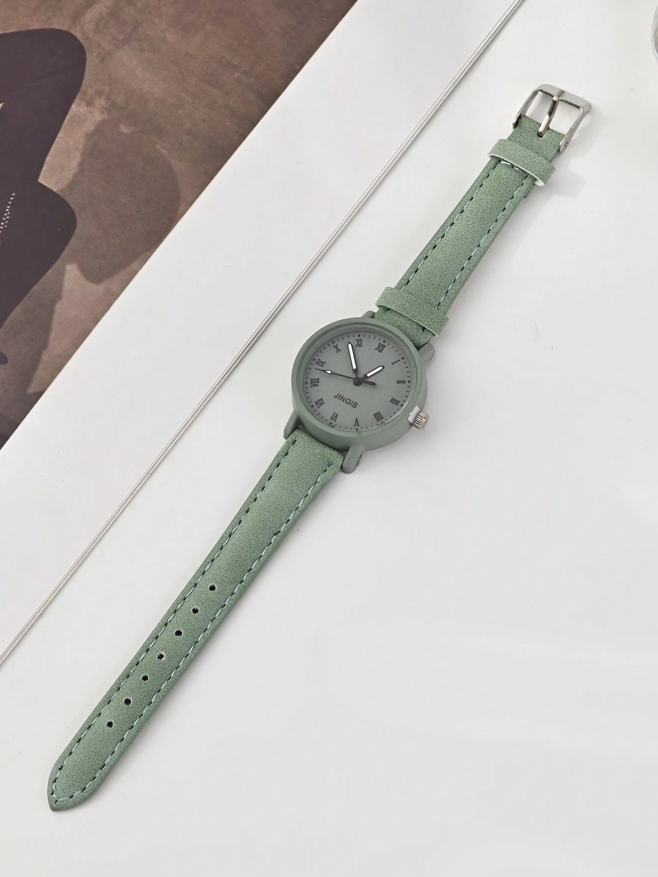 1pc Vintage Mori Style Minimalist And Elegant Korean Design School Watch For Junior & Senior Grade Girls