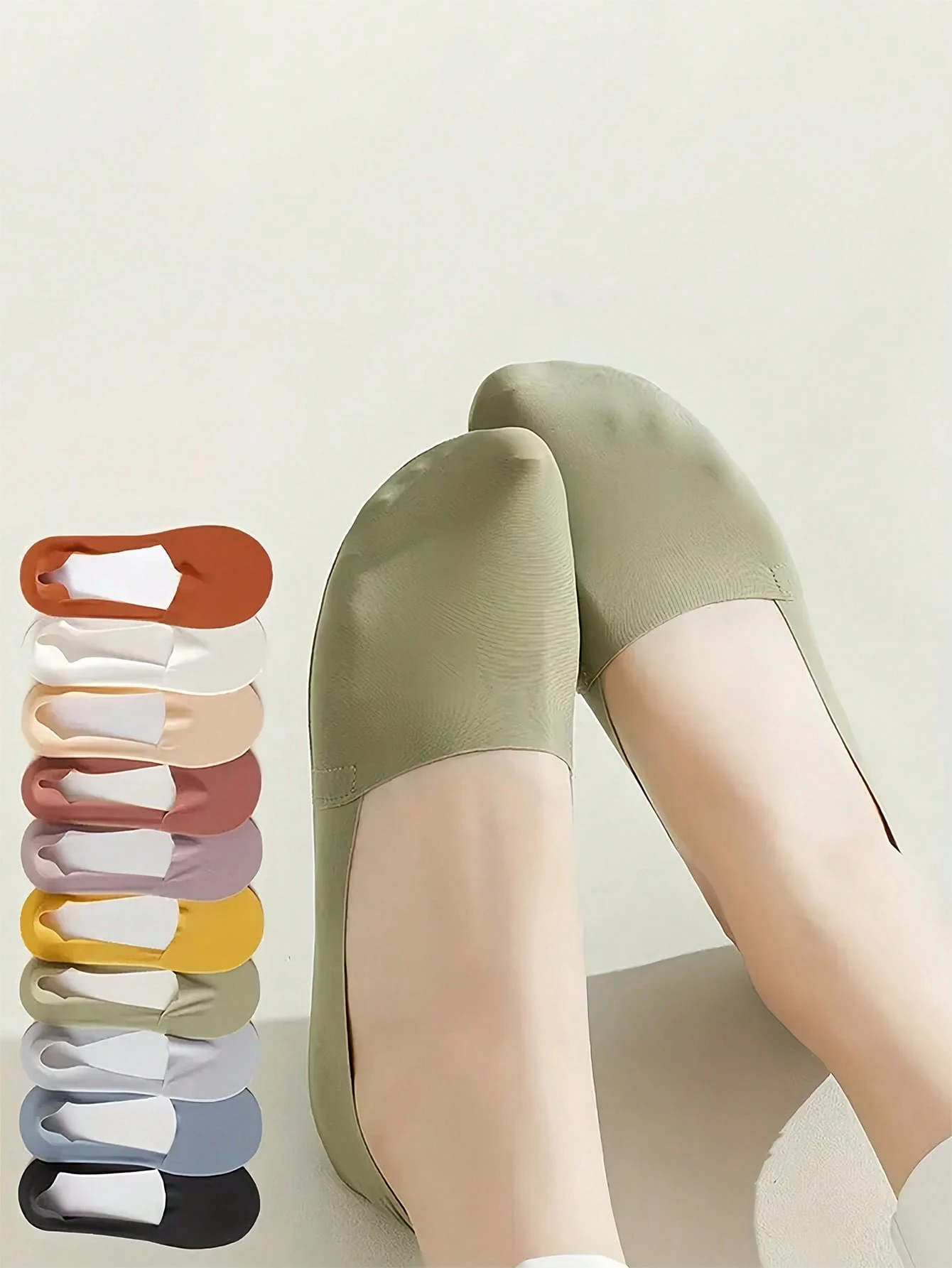 6 Pairs Women Solid Soft Lightweight Low Cut No Show Socks, Comfortable Low Ankle Socks, Candy Colors Invisible Socks, Ladies Compression Socks