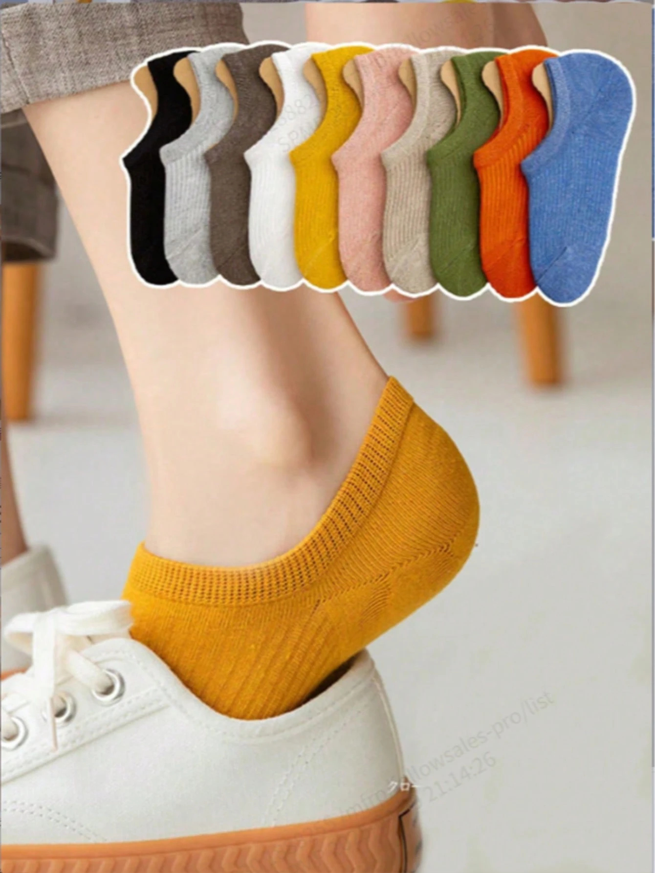 5 Pairs Women's Random Summer Low Vamp Invisible Ankle Socks, Breathable Non-Slip All Season Short Socks