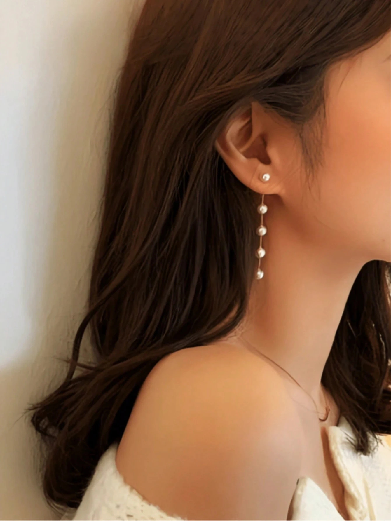 2pcs Party Retro Casual, Long Tassel Gold Chain, Multiple Pearl Spring And Summer Styles, Wedding Banquet Matching, Women's Travel Earrings, Delicate Earrings For Brides And Bridesmaids,Women's Pearl Earrings,Women's Gold Earrings,Mother's Day Gift