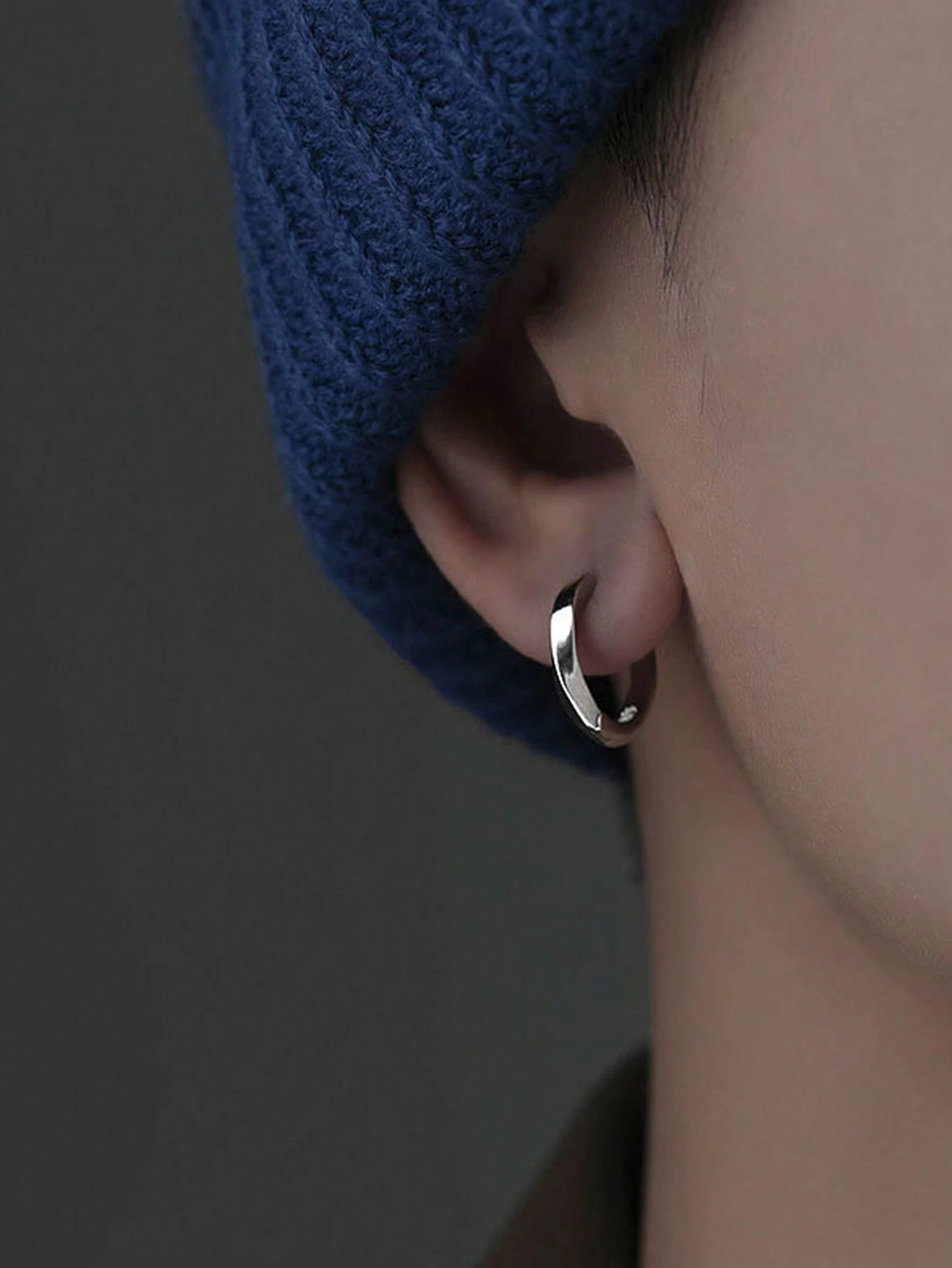 1pair Mobius Hoop Earrings For Men Casual Jewelry Ear Decorative Accessories Gift