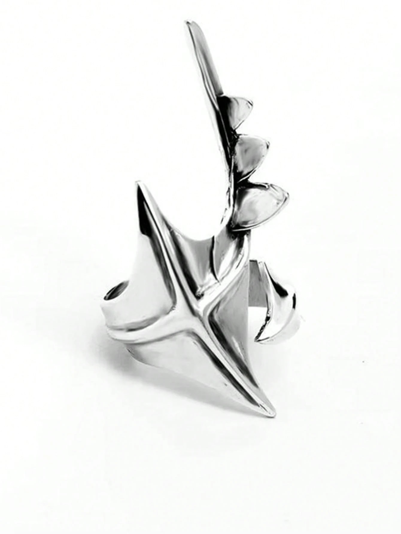 Adjustable Punk Spike Abnormal Cross Ring, Unisex Goth Jewelry