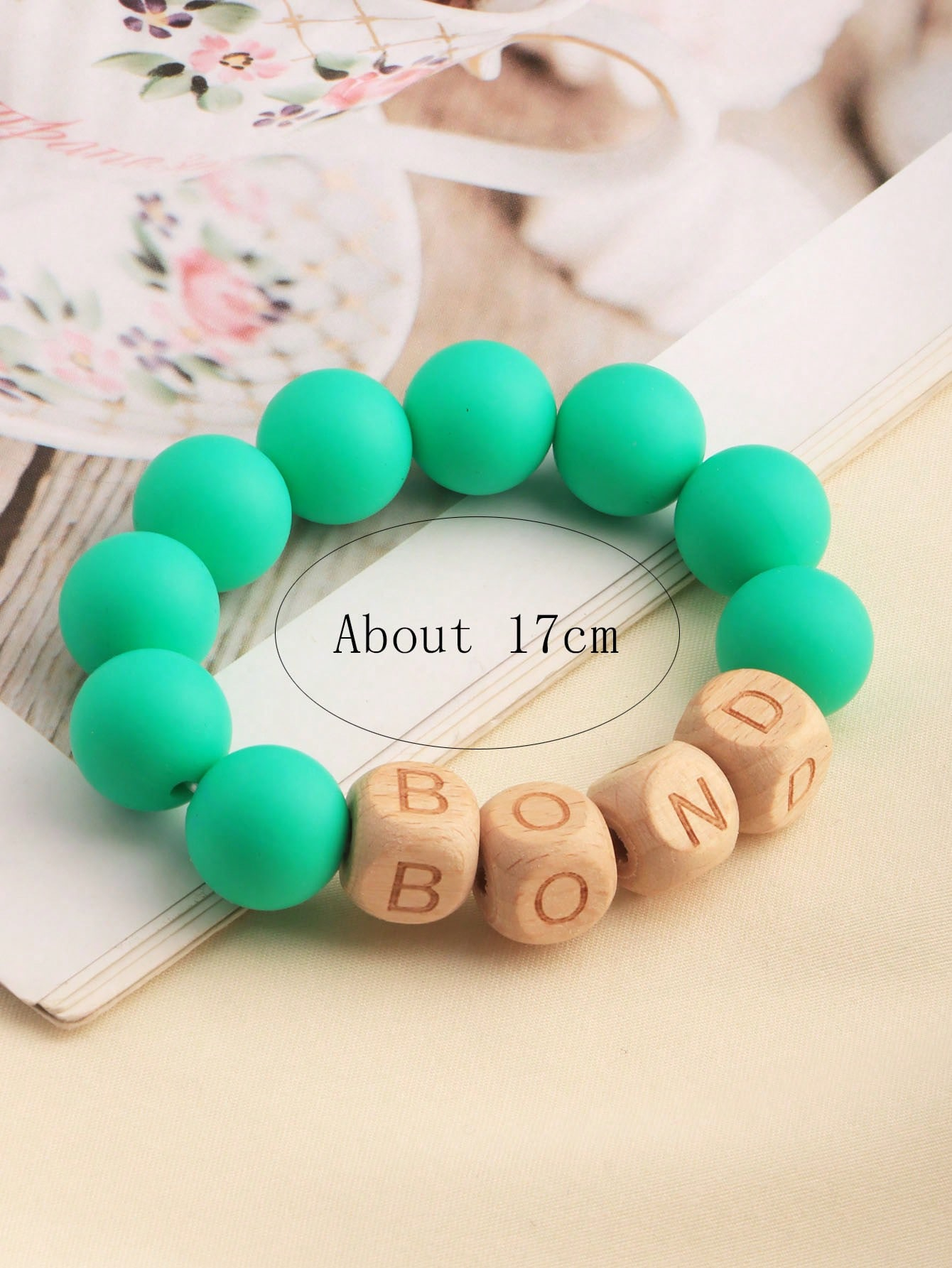 Customizable Letter Beads Silicone Bracelet, 15MM Elastic Cord, Personalized With Name, Message, Date, Suitable For Birthday, Valentine's Day, Anniversary, Gift For