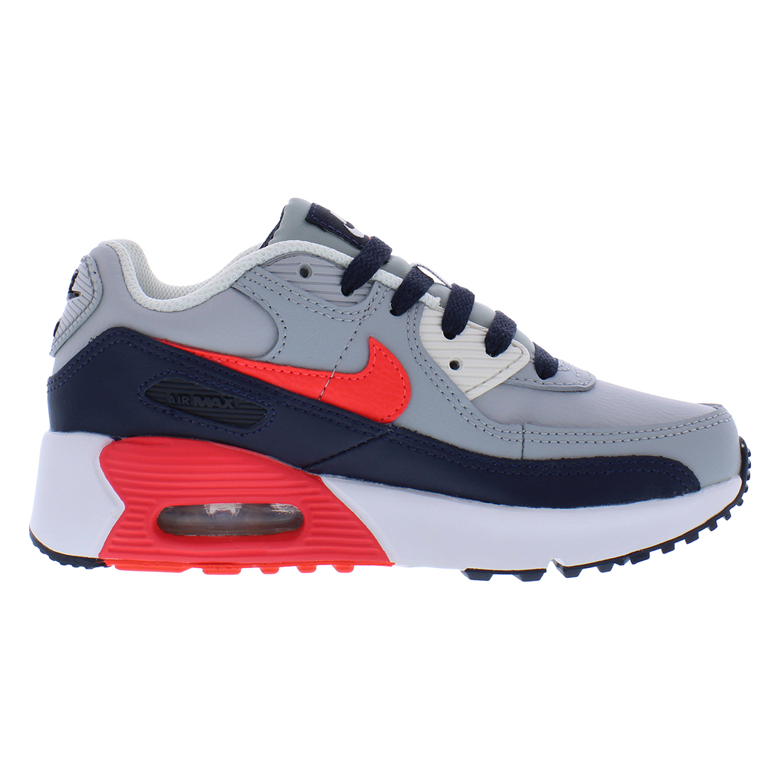 Nike Air Max 90 Ltr Ps Boys Shoes Size 13,Color: Grey/black/red