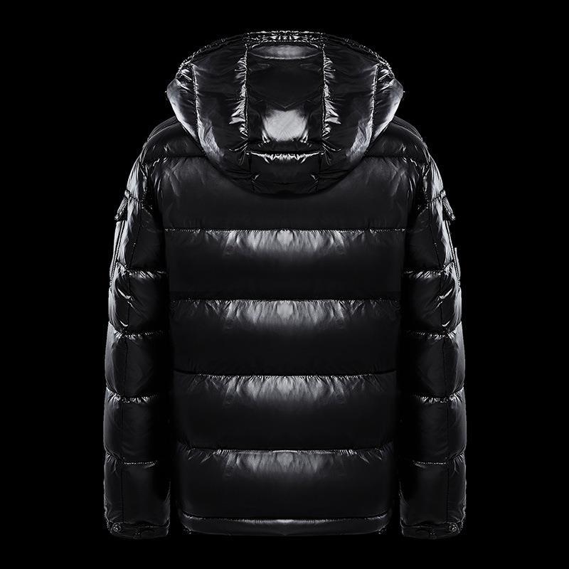 Warm Shiny Bubble Coats Long Sleeve Solid Zipper Pocket Short Puffer Jacket Winter Down Jacket Men