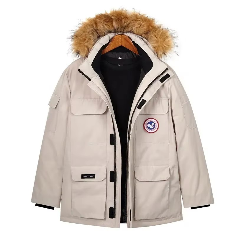 Winter Canada Goose Jacket Outdoor Thickening Europe And The Goose Men's Long Windproof Cotton Clothing Cold Hooded For Women Jacket