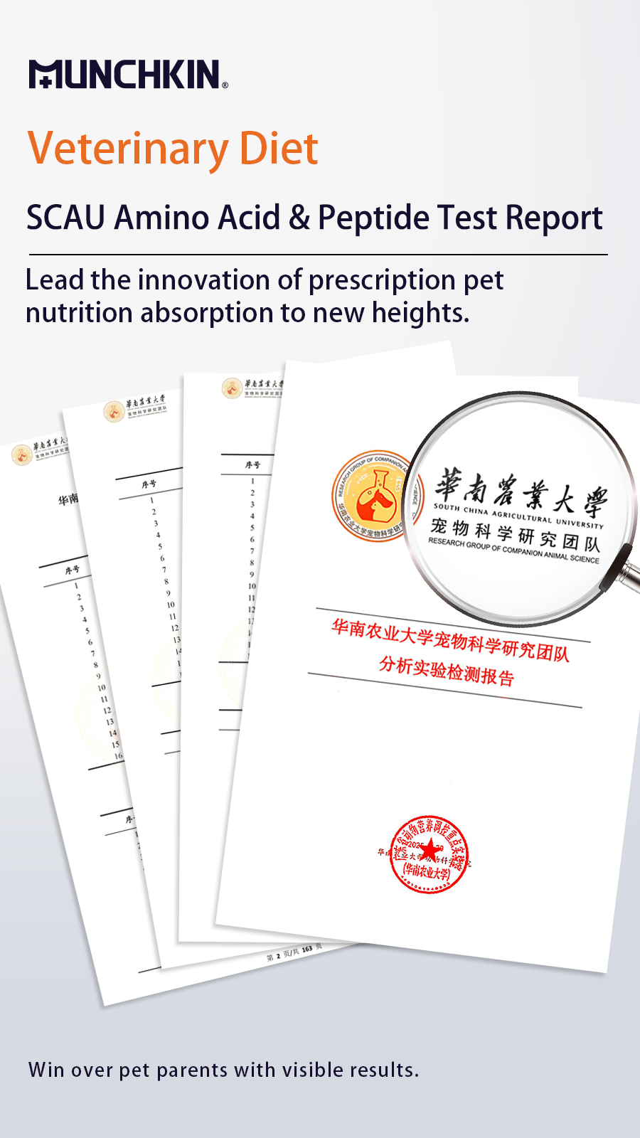 Munchkin win over pet parents with visible results.​