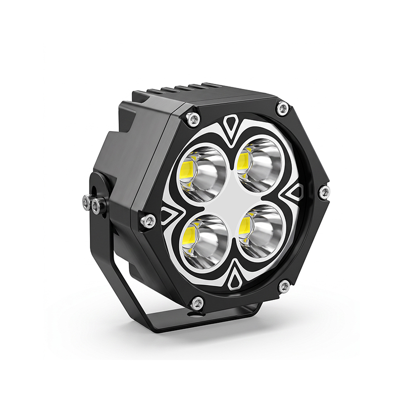 450W LED Offroad Pod Lights, 4-Leaf Clover LED Driving Lights with Amber Halo DRL, IP68 Waterproof Off Road Auxiliary Lights for Jeep, Truck, SUV, Pickup, A-Pillar / Hood Mount