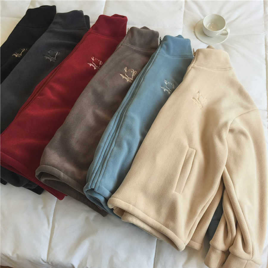 05 New winter polar fleece jacket for women, autumn and winter lamb wool plus fleece sweatshirt