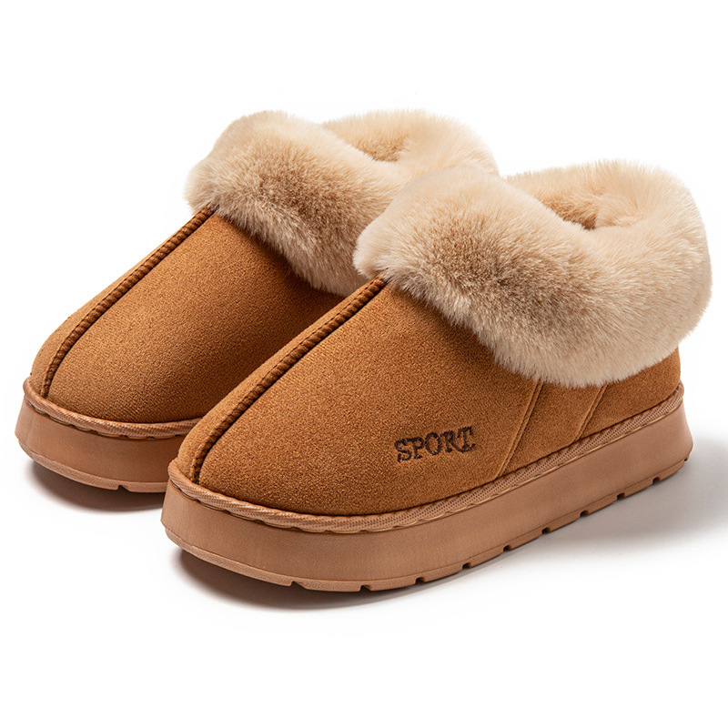 09 Velvet bag with large velvet mouth indoor and outdoor home wooden floor autumn and winter men and women thick-soled cotton shoes snow boots