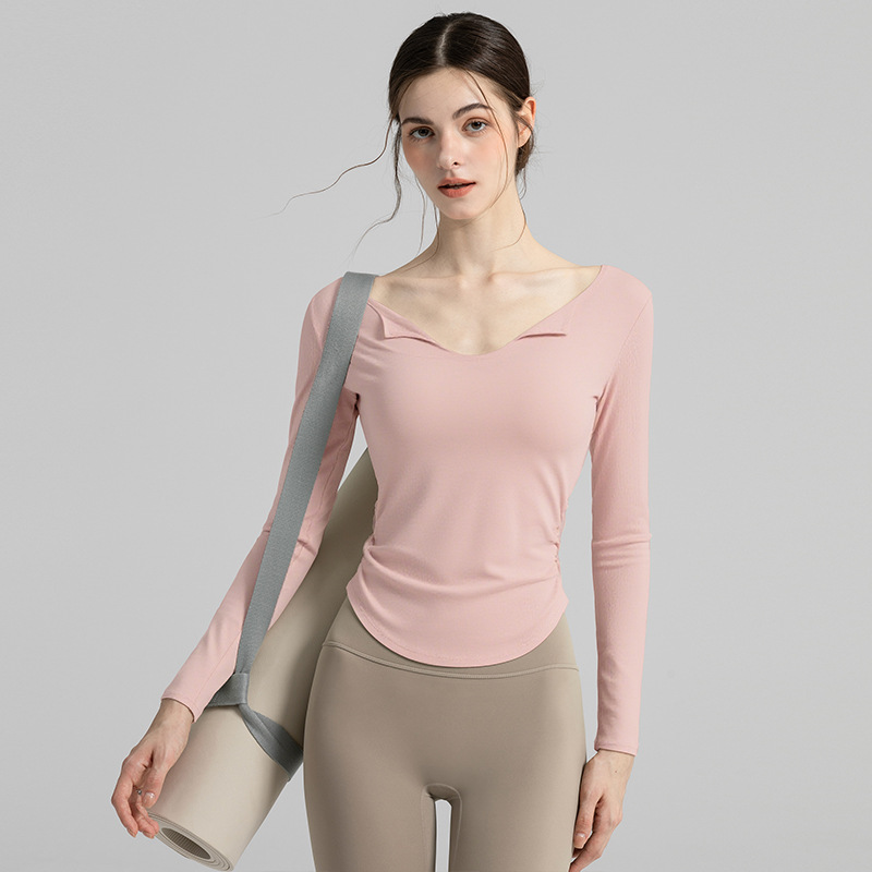 A4 2025 Spring Autumn Men's/Women's Fitted Slimming Quick-Dry Long Sleeve Sports T-Shirt for Running, Fitness, Pilates & Yoga