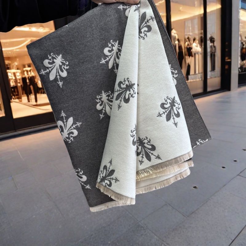 A30 Women's Winter European & American Style Florence Iris Shawl - Thickened, Versatile, Double-Sided Warm Scarf