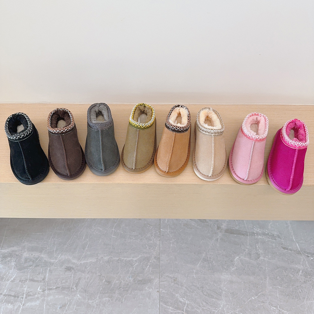 28· Thin-soled snow boots, low-cut slip-on style, woven ethnic style plus velvet warm boots for women and men