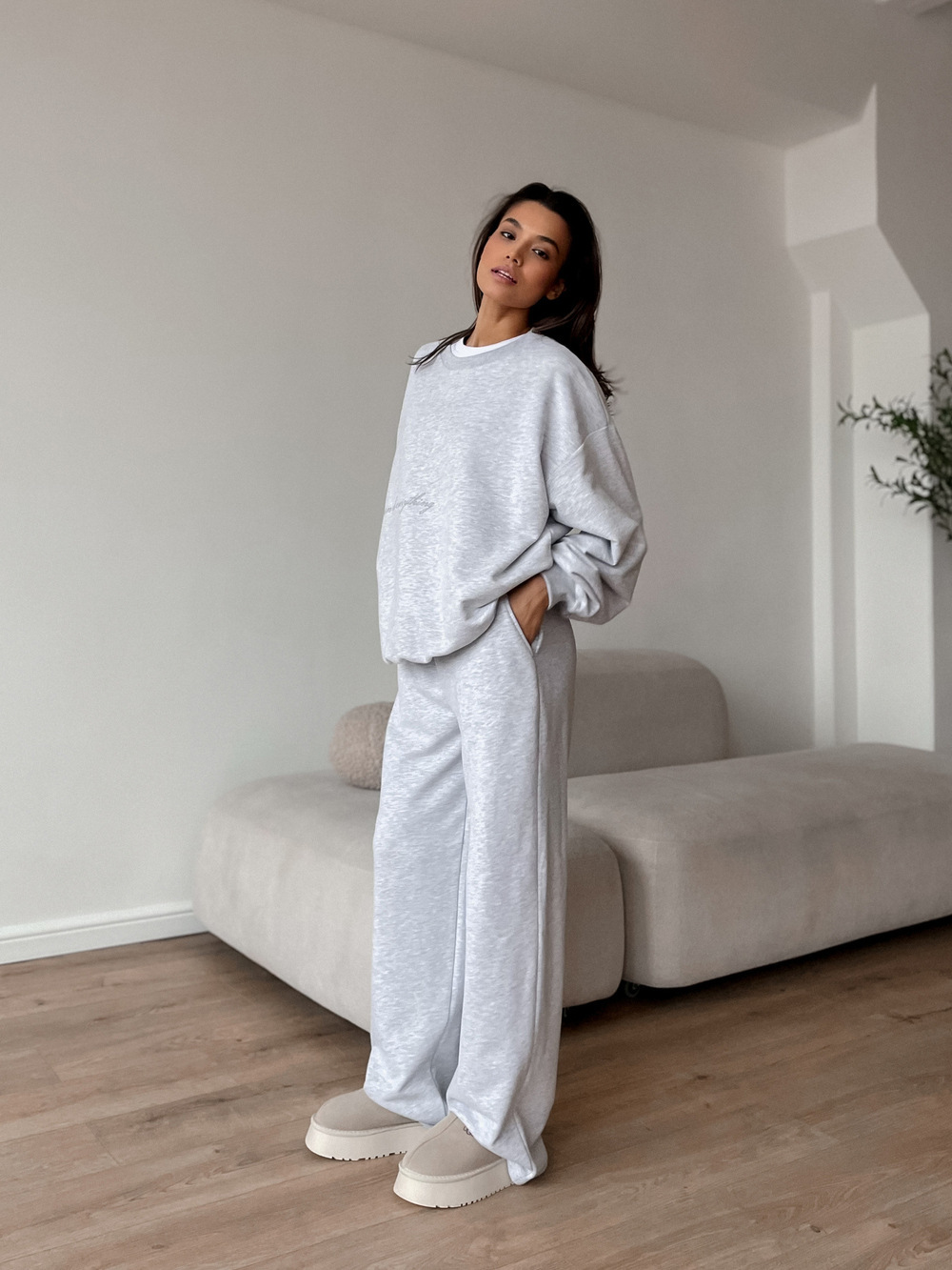 A43 2025 Amazon Bestseller Spring Cross-Border Women's Printed Sweatshirt Set - Casual Two-Piece Outfit