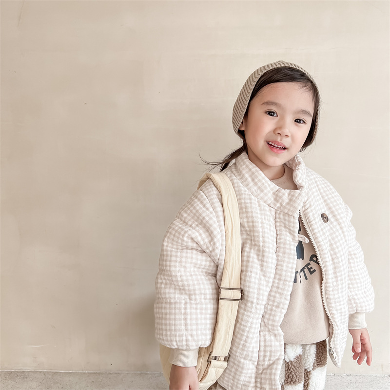 37 Korean style winter coat for girls, lined with fleece and thickened.