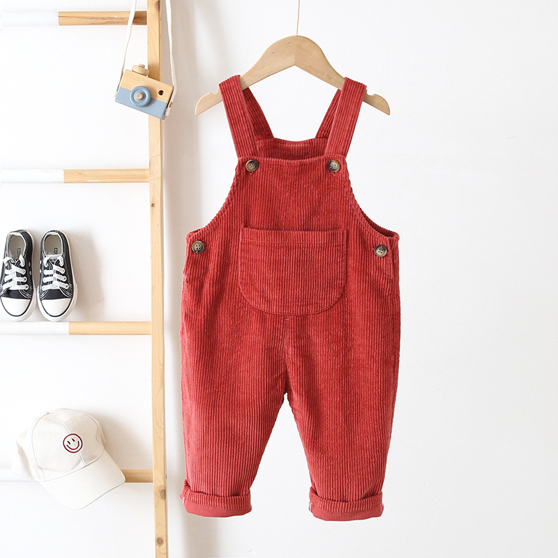 39 2025 Spring/Autumn Korean Style Children's Overalls for Babies Aged 0-3 Years Old - Corduroy Overalls - Versatile Children's Pants