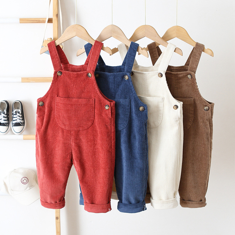 39 2025 Spring/Autumn Korean Style Children's Overalls for Babies Aged 0-3 Years Old - Corduroy Overalls - Versatile Children's Pants