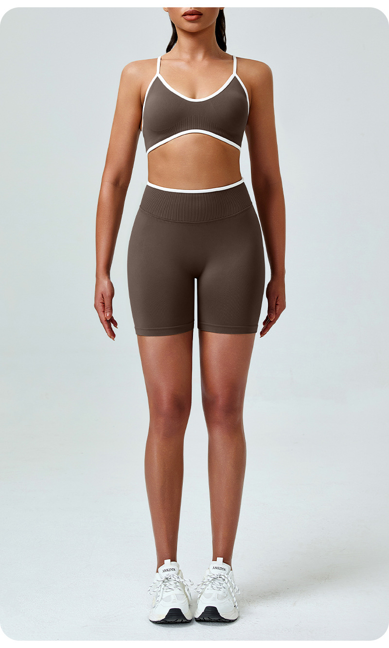 A80 Cross-Border Slim-Fitting Naked-Feel Seamless Yoga Set for Women - With Removable Pads, Quick-Dry, Suitable for Running & Outdoor Yoga